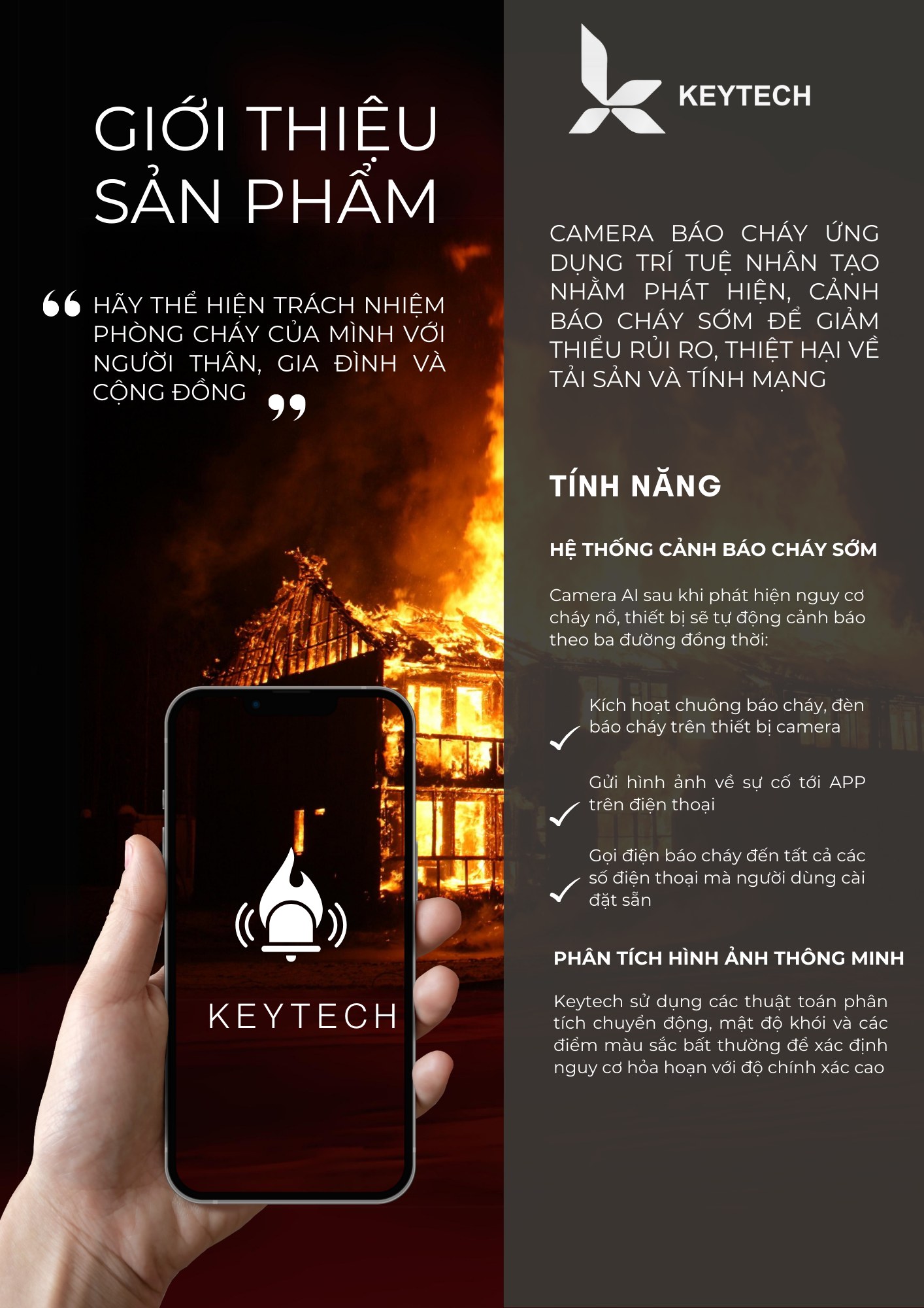 Giới thiệu sản phẩm Camera AI Báo Cháy Keytech”