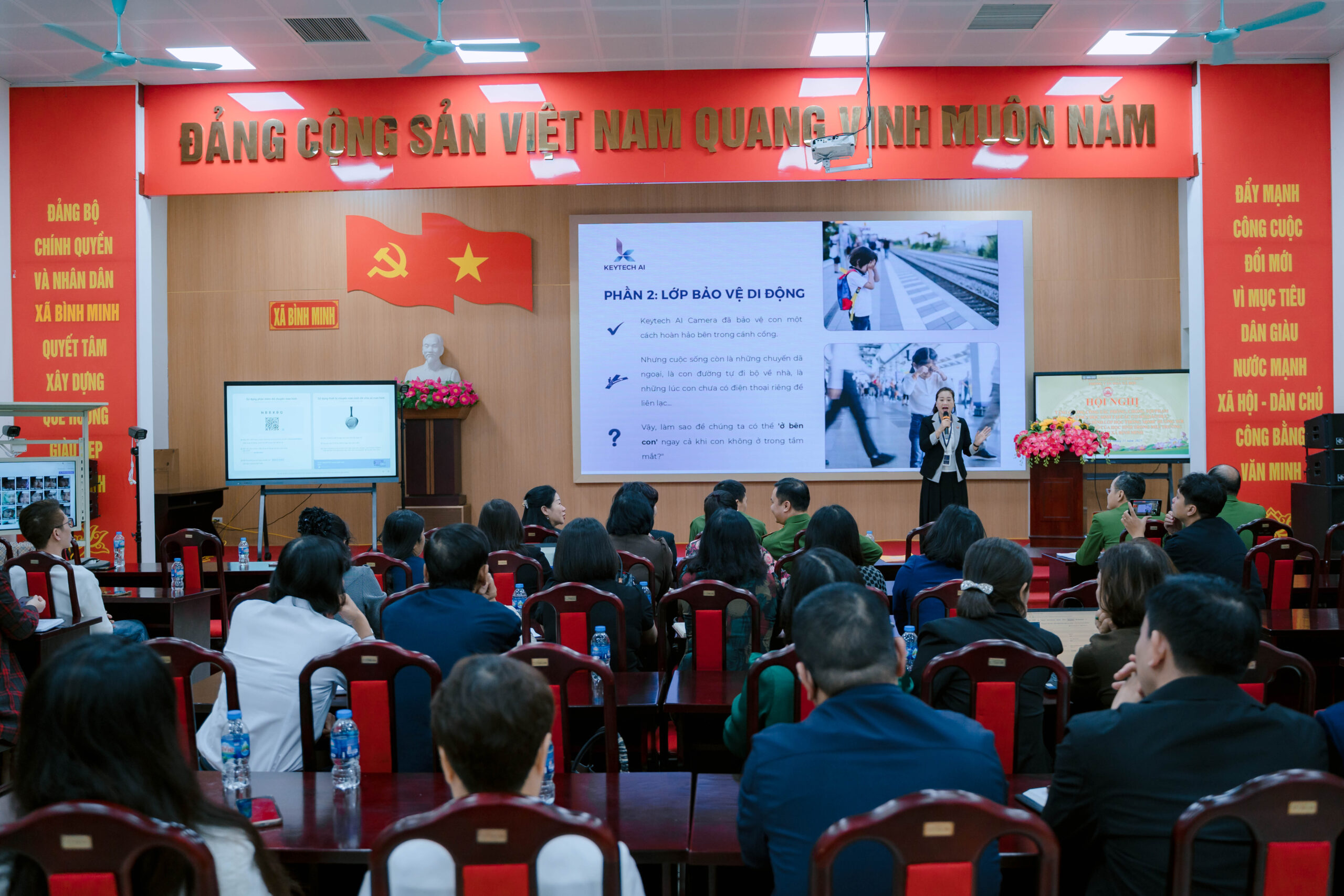 Keytech triển khai đẩy mạnh an ninh học đường tại xã Bình Minh”